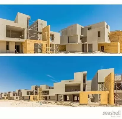 Semi finished chalets for sale in Seashell with installments
